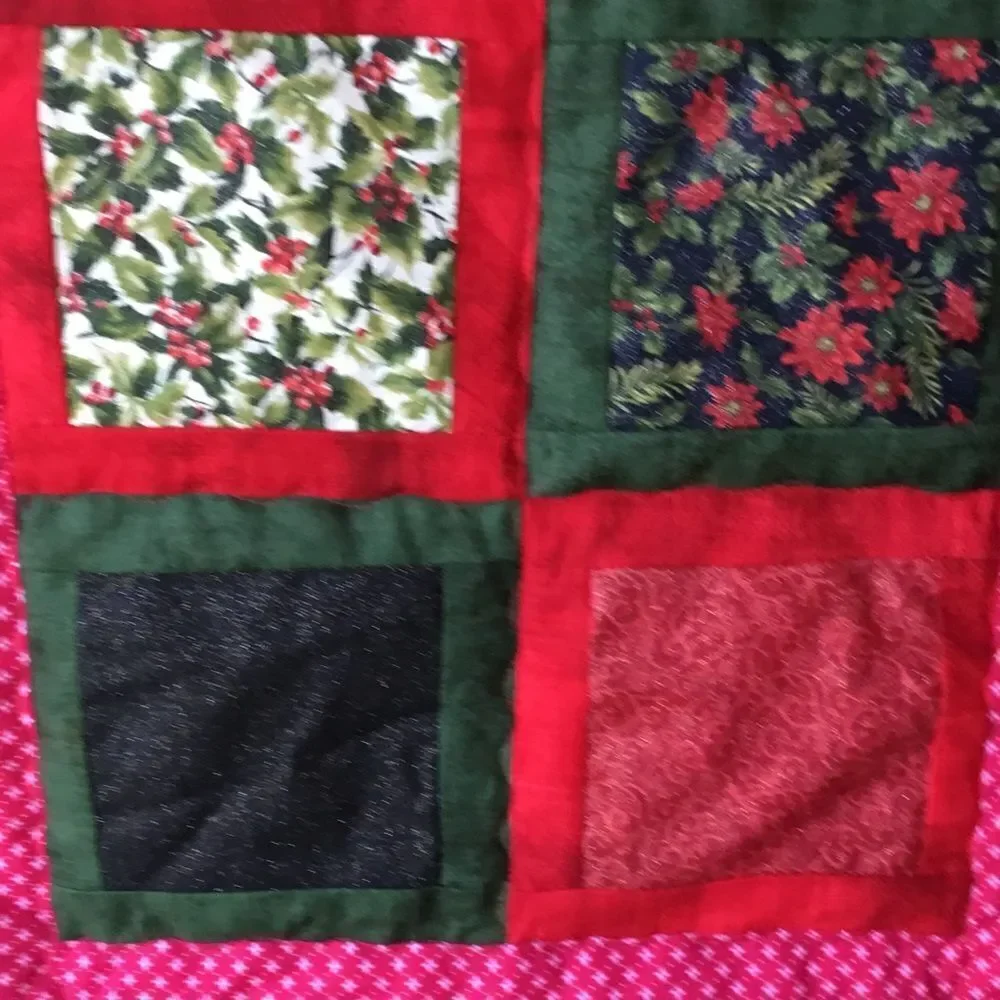 NWT Hand Crafted Holiday Sparkling Quilt
